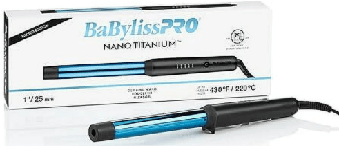 BaBylissPRO Nano Titanium Matte-Black 1" Curling Wand