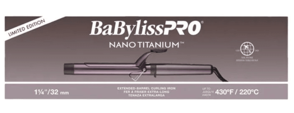 BaBylissPRO Nightfall 1.25" Extended Barrel Curling Iron (Purple)