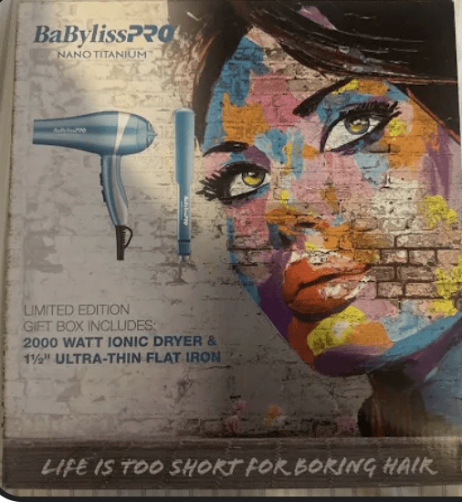 BaBylissPRO Styling Set: 5548 Nano Titanium Dryer & 1.5" Straightener