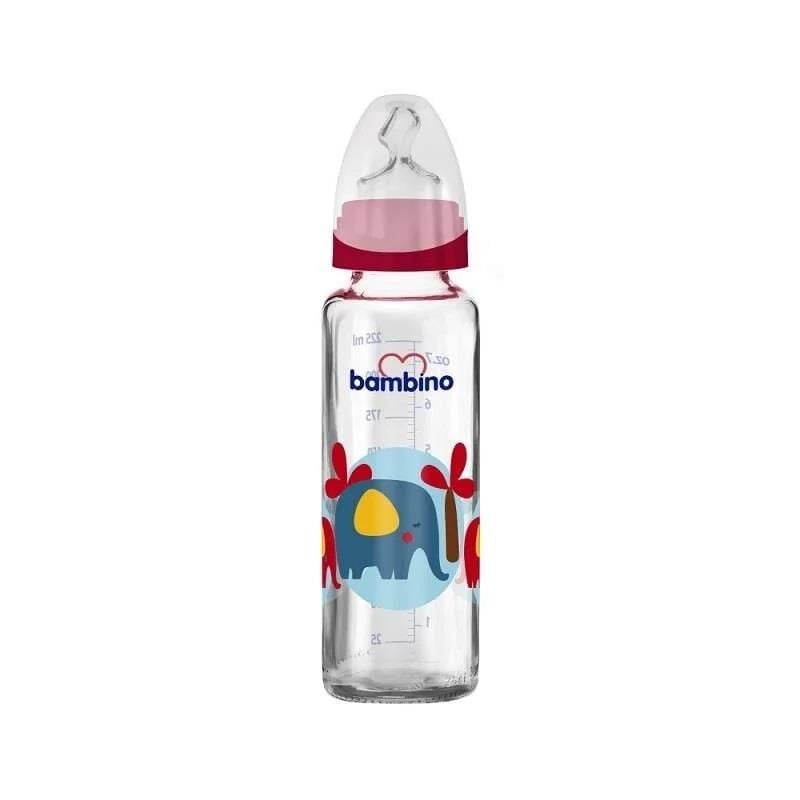 Bambino Glass Baby Bottle for Easy Feeding 225 ml