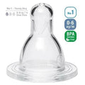 Bambino Silicone Baby Bottle Nipple Slow Flow No.1