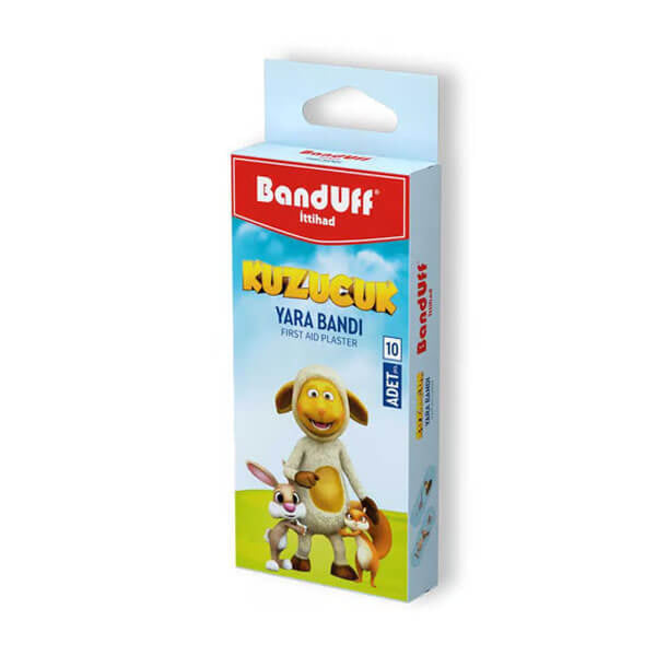 Banduff Lamb Print Adhesive Bandages for Kids 10 Count