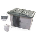 Skudo Baraka Plastic Dog House Weatherproof Shelter 93x73x60 cm