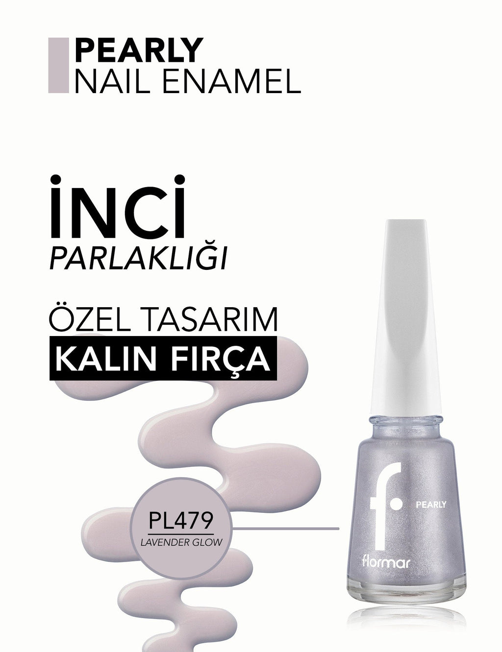 Flormar Pearly Nail Enamel Glossy Pearlescent Finish 11ml