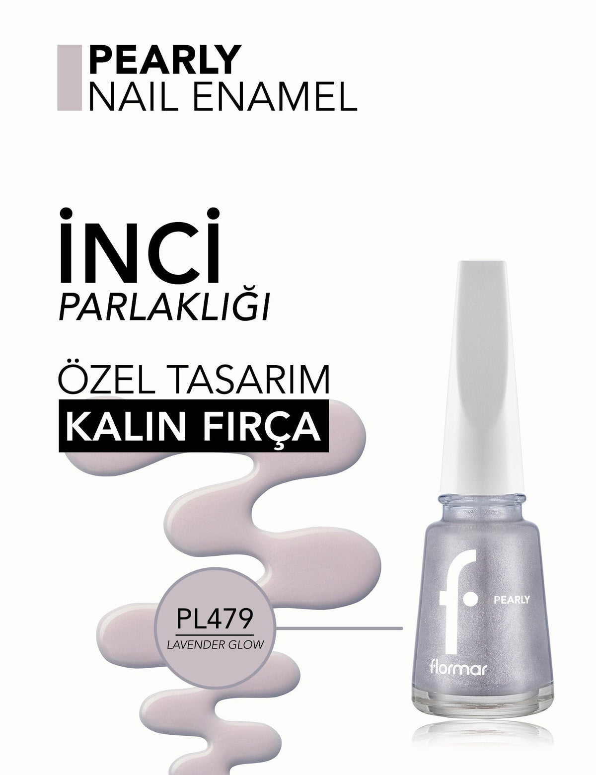 Flormar Pearly Nail Enamel Glossy Pearlescent Finish 11ml