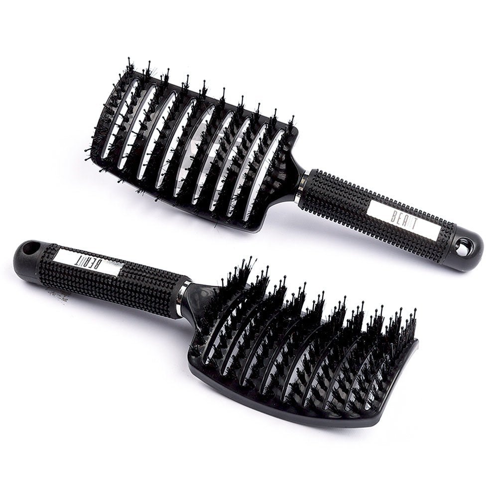 Beaut Select Curved Vent Brush Black with Bristles