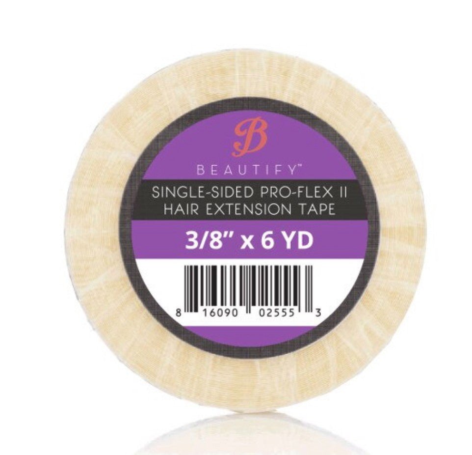 Beautify Pro-Flex II Single-Sided Hair Extension Tape Roll, 1/4" x 6yd