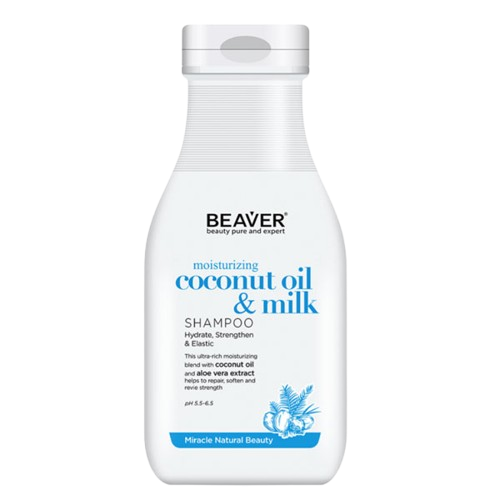 Beaver Coconut Oil Milk Shampoo Hydrating Formula 350 ml