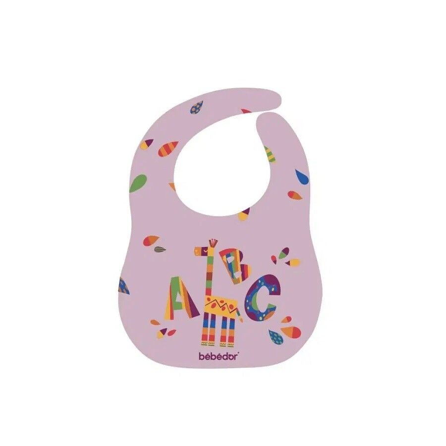 Bebedor 6293 Soft Baby Feeding Bib in Pink for Mess-Free Meals