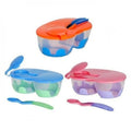 Bebedor 2-Compartment Baby Plate & Spoon Set for Easy Feeding