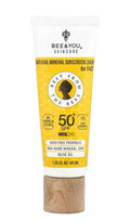 Bee & You 100% Natural Mineral Sunscreen, Broad Spectrum SPF 30, Water Resistant & Non-Greasy with Zinc Oxide & Bee Propolis