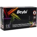 Beybi Powder-Free Black Nitrile Gloves XL 100 Count