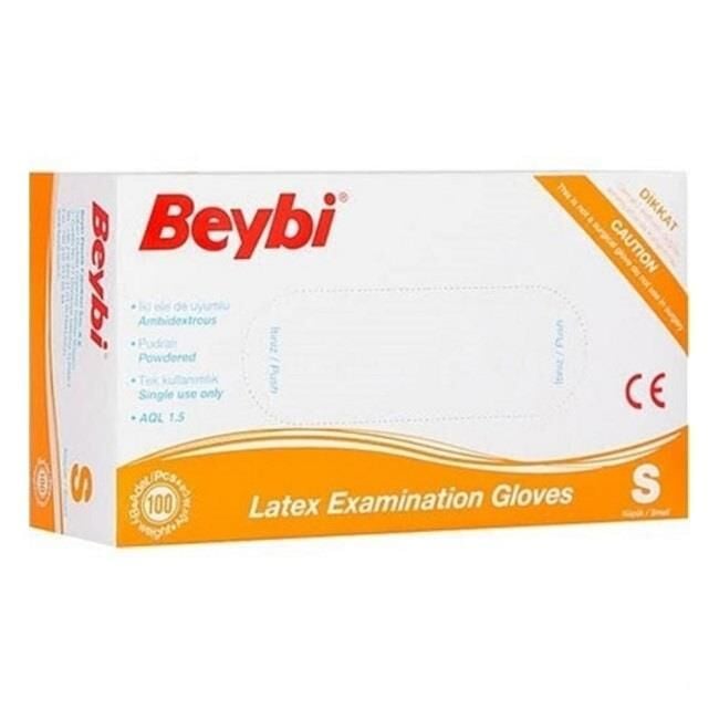 Beybi Powdered Examination Gloves Small 100 Count