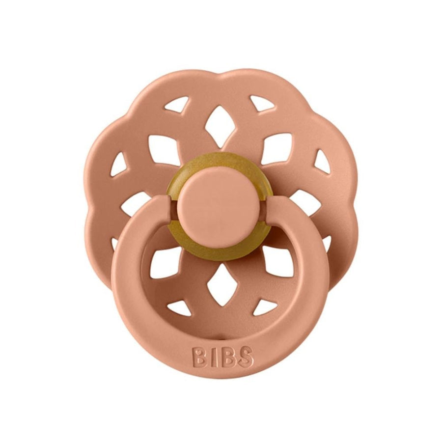 Bibs Boheme Rubber Pacifier Peach Size 2 6-18 Months