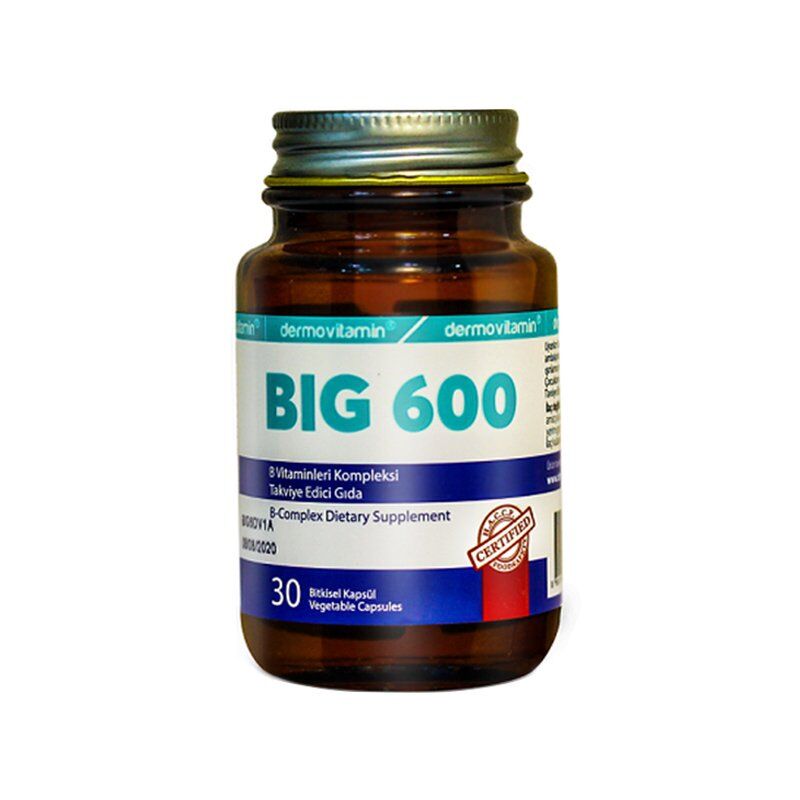 Dermovitamin Big 600 B Complex Energy Support 30 Capsules