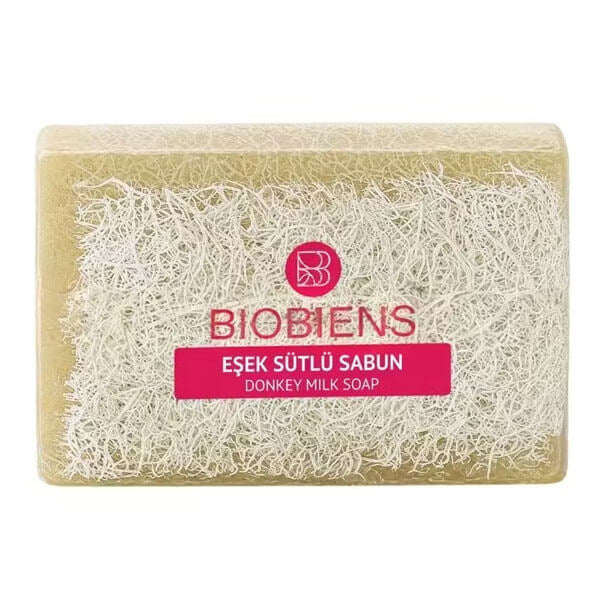 Biobiens Donkey Milk Loofah Soap for Gentle Exfoliation 120g