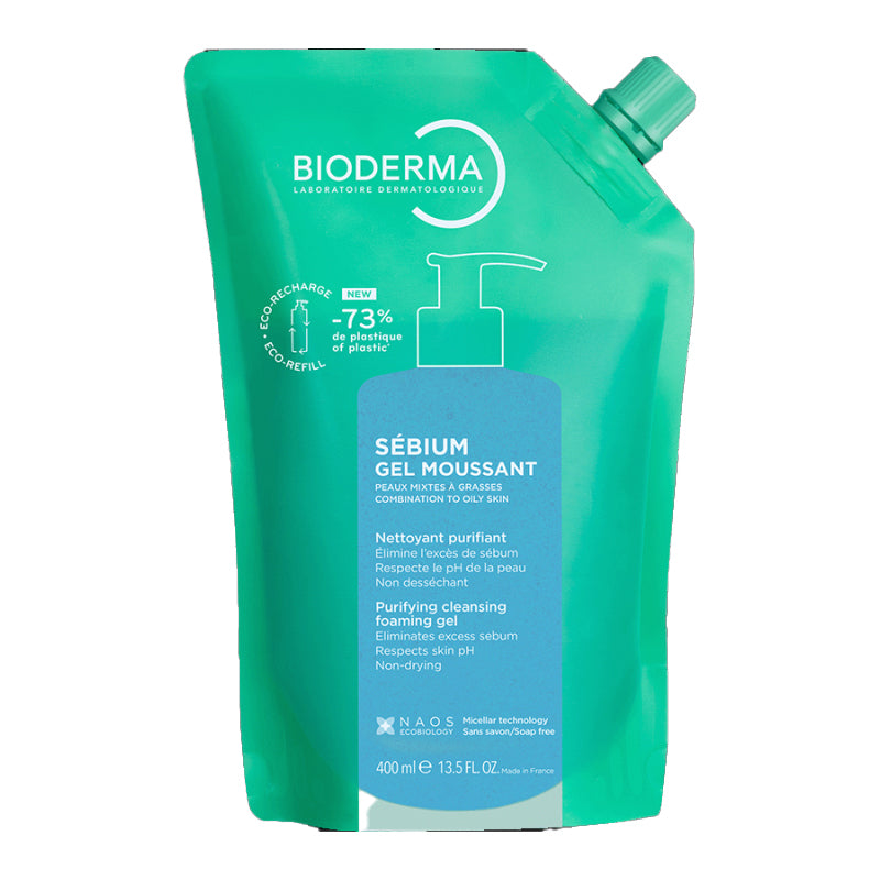 Bioderma Sebium Foaming Gel Refill Purifying Cleanser 400 ml