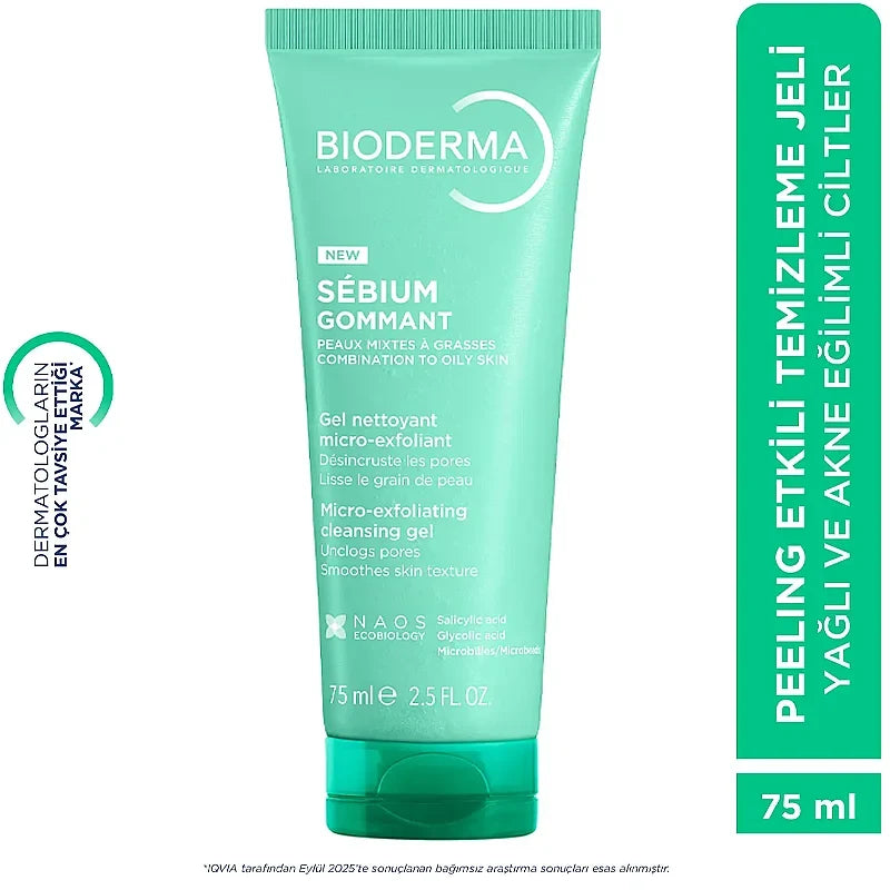 Bioderma Sebium Gommant Micro-Exfoliating Gel Cleanser 75ml