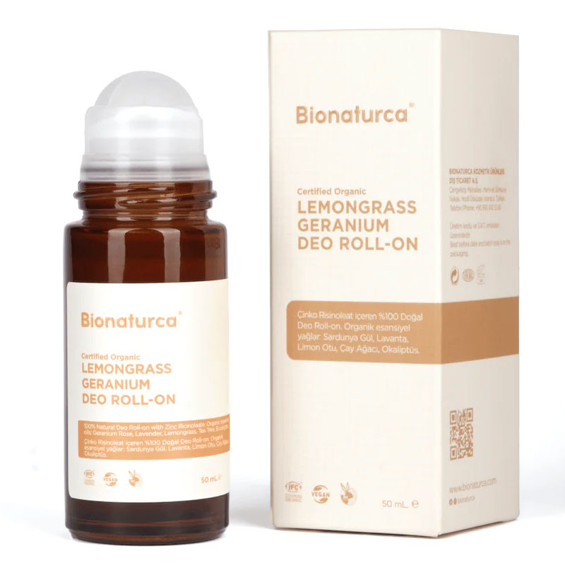 Bionaturca Organic Lemongrass & Geranium Deo Roll-On 50 ml