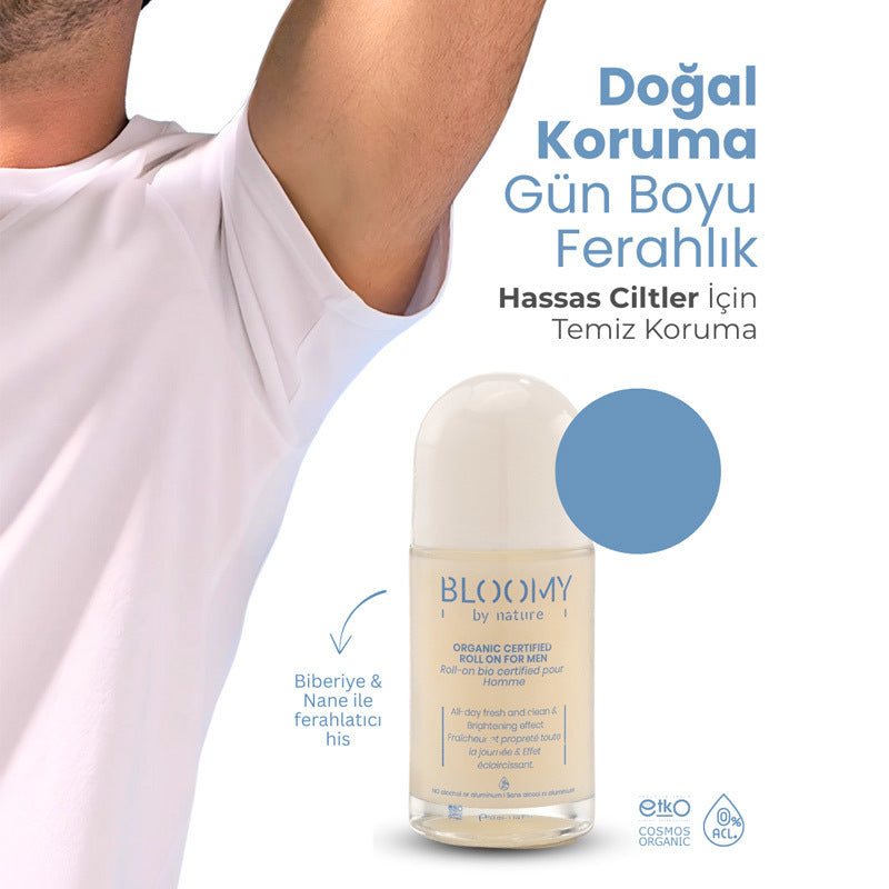 Bloomy By Nature Organic Men's Roll-On Deodorant 50 ml