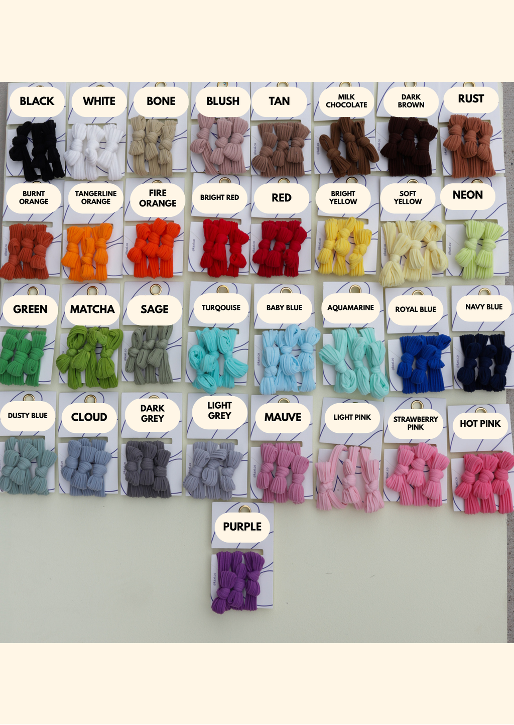 BOW SLICK BACK PONYTAILS (PACK OF 3)