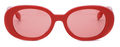 Burberry 4339 3919/84 Red Square Frame Sunglasses 48mm