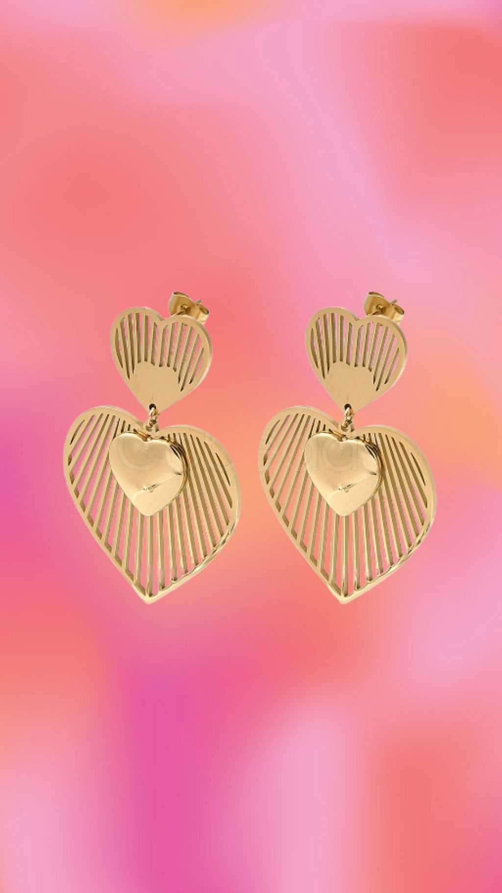 Titanium Beams of Love Earrings