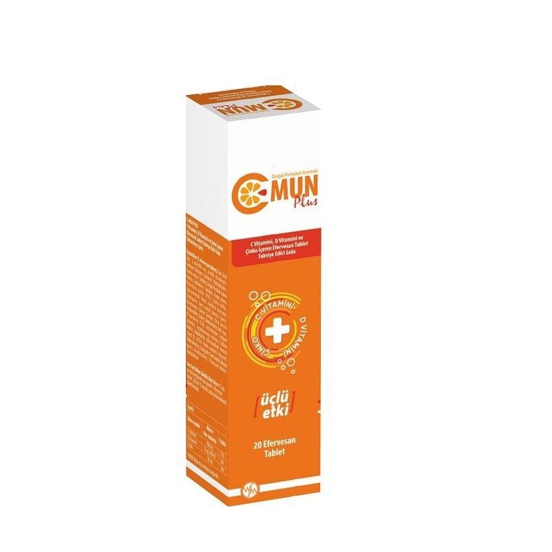 World Medicine C Mun Plus Vitamin C, D & Zinc Support 20 Tablets