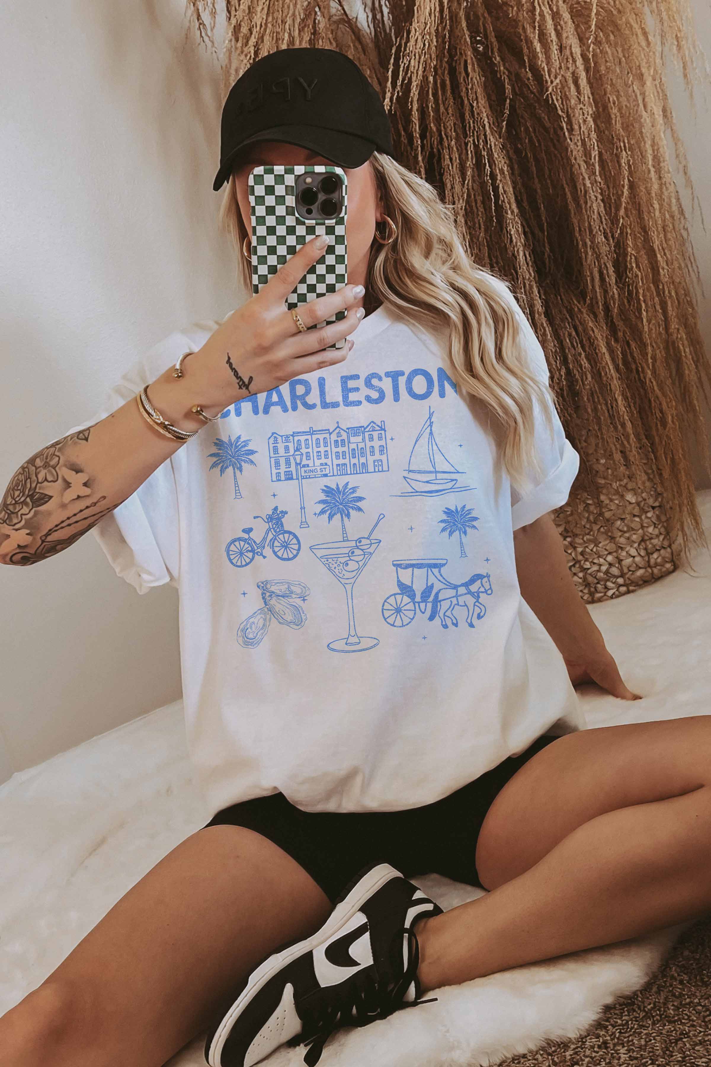 GOOD DAY STREET - CHARLESTON OVERSIZED TEE: WHITE / S/M