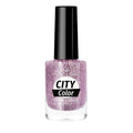 Golden Rose City Color Glitter Nail Polish No. 102 - Long-Lasting Glitter Finish for Vibrant Nail Color