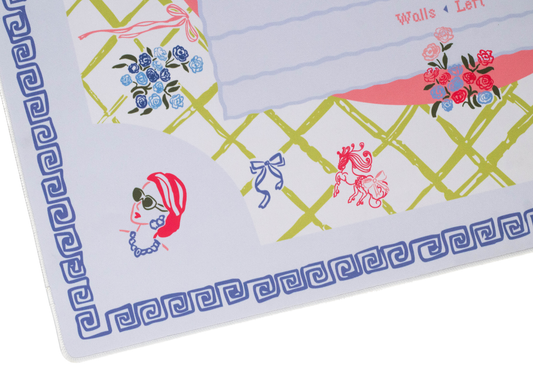 Miss Mahjong - Lattice Mahjong Playing Mat - In Store Only