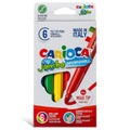 Carioca Jumbo Washable Felt Tip Markers 6 Count