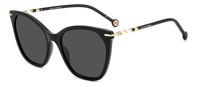 Carolina Herrera HER 0091/S Black Square Women's Sunglasses