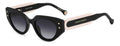 Carolina Herrera Women's Square Sunglasses - Black & Gold 50mm