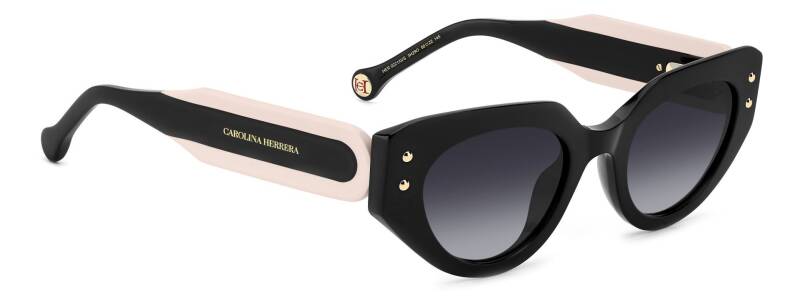 Carolina Herrera Women's Square Sunglasses - Black & Gold 50mm
