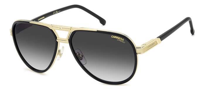 Carrera 1076/S Gold and Black Aviator Men's Sunglasses 61mm