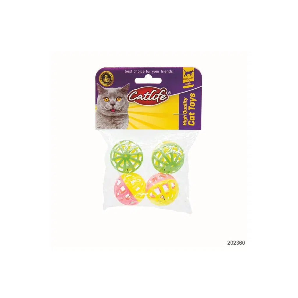 M-Pets Catlife Bell Cat Toy Set for Active Play 4 Pack