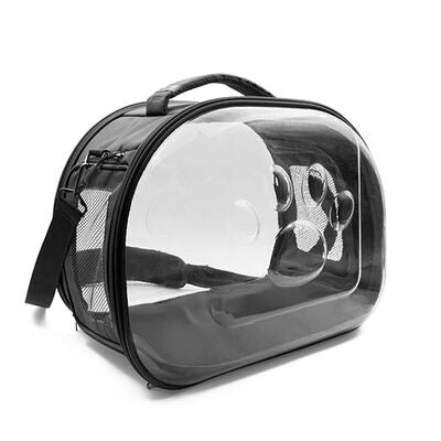 Cattie Gray Transparent Panoramic Pet Carrier Bag 30x40x35 cm
