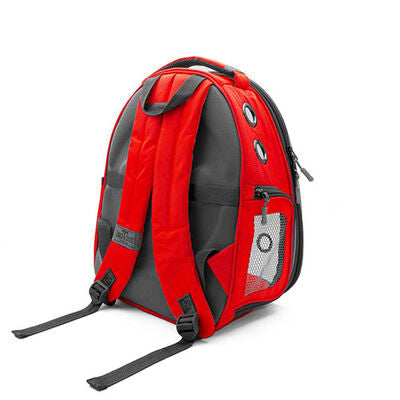 Cattie Red Transparent Astronaut Cat Carrier Backpack 40cm