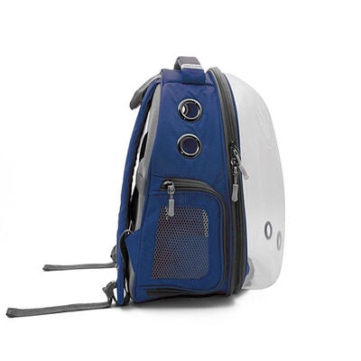 Cattie Navy Blue Transparent Astronaut Cat Backpack 40cm