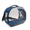 Cattie Navy Blue Panoramic Clear Pet Carrier 30x40x35 cm