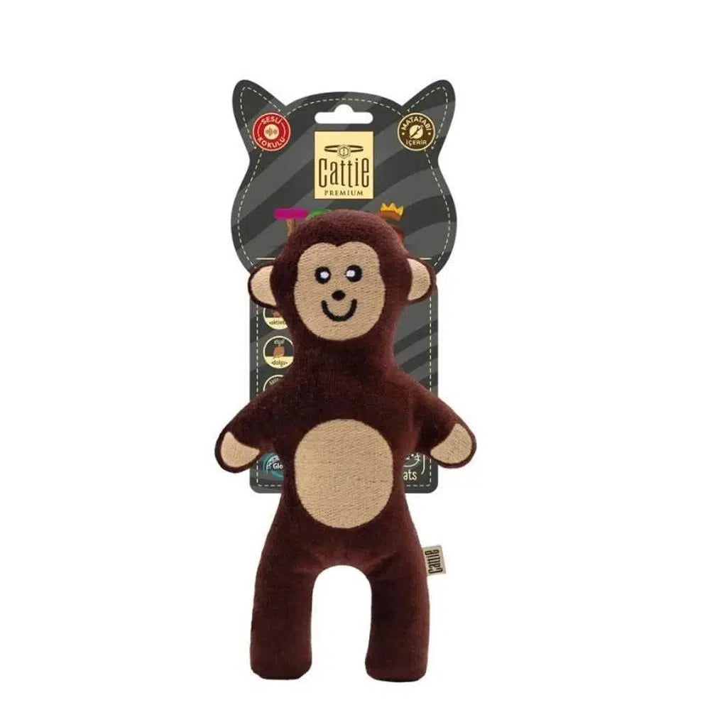 Cattie Matatabi Monkey Plush Cat Toy with Silver Vine 20 cm