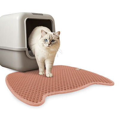 Cattie Pink Dual-Layer Litter Trapping Mat 50 x 50 cm