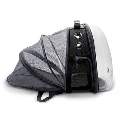 Cattie Black Mesh Astronaut Cat Carrier Backpack 25x60x40 cm