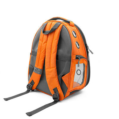 Cattie Orange Transparent Astronaut Cat Backpack 25x30x40 cm
