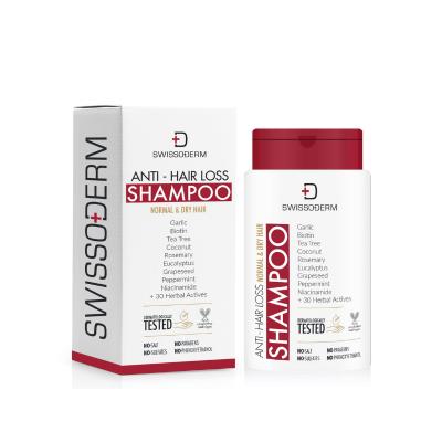 Swissoderm Anti-Hair Loss Shampoo for Normal to Dry Hair - 300ml, Strengthens Hair Follicles, Reduces Hair Loss