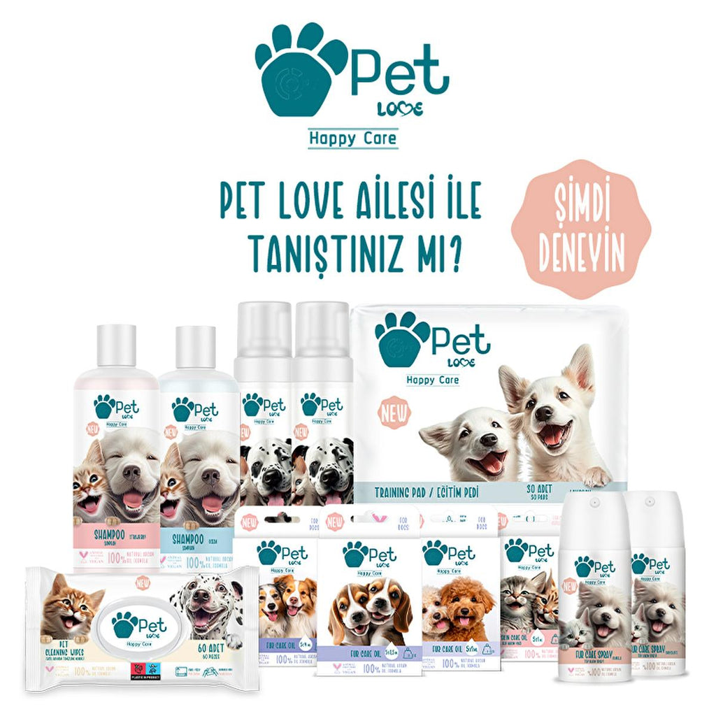 Pet Love Argan Oil Pet Shampoo for Cats and Dogs - 7.61 fl oz, Natural Fur Care