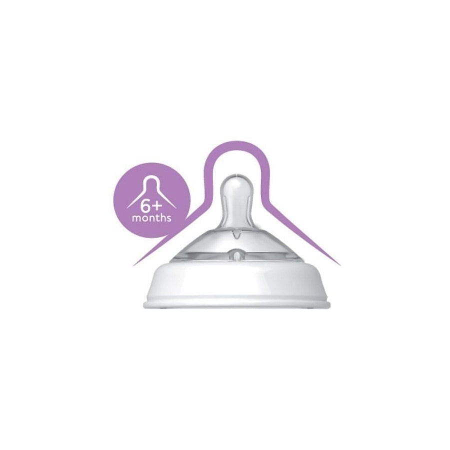 Chicco NaturalFeeling Fast Flow Baby Bottle Nipples 6M+ 2 Pack