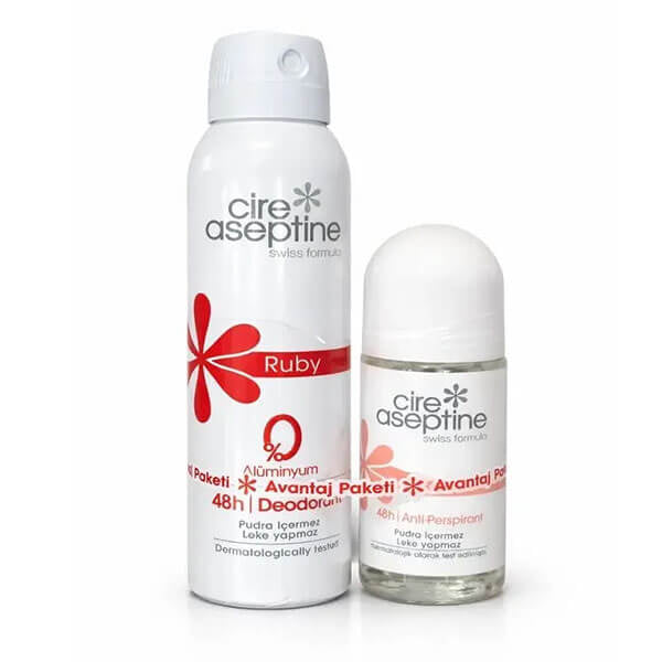 Cire Aseptine Ruby Deodorant and Soft Roll-On Set 210 ml