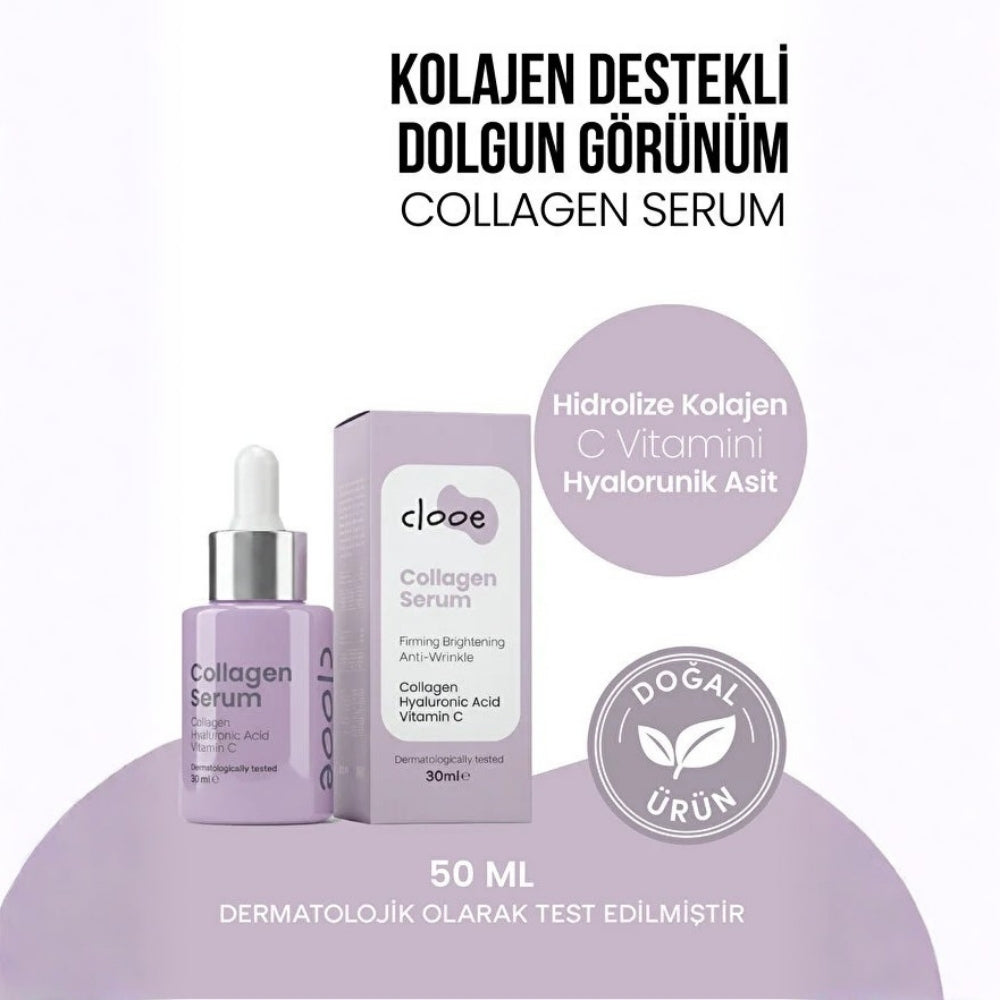 Clooe Natural Age-Defying Facial Serum for Smooth Skin 30 ml